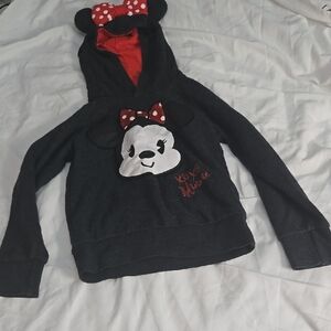 Disney Black and Red Minnie Mouse Hoodie Sweatshirt